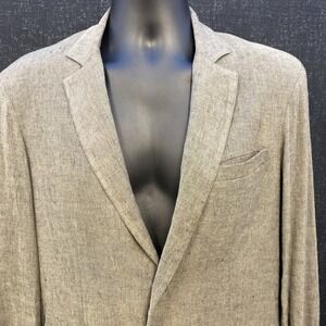 Men's Vintage‎ Gray Green Woolrich John Rich Blazer Jacket Medium Lightweight